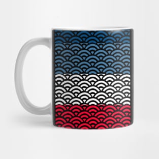 Retro Japanese Clouds Pattern RE:COLOR 23 Mug